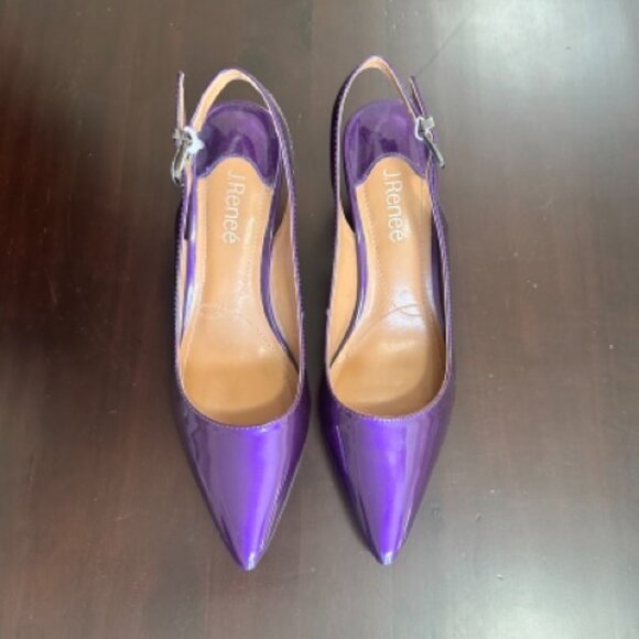 J. Renée "Mayetta" Slingback in Purple 2" Heel Size 9 - Picture 1 of 3
